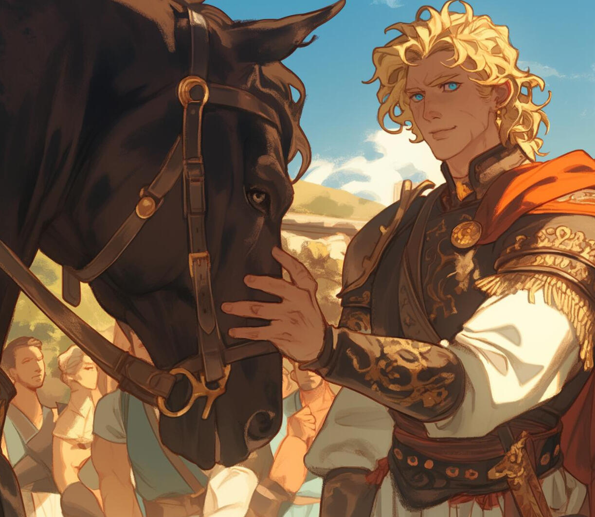 Alexander tames Bucephalus Bucephalus